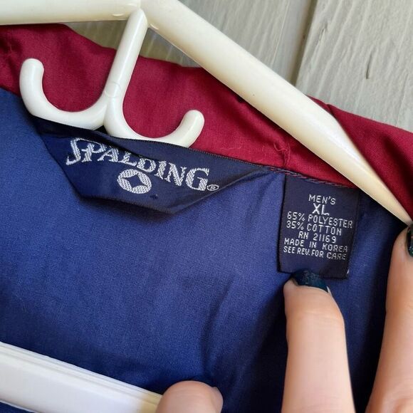 Vintage 80s Spalding Pullover Jacket L | Hooded Tennis Windbreaker Unisex - Picture 8 of 8